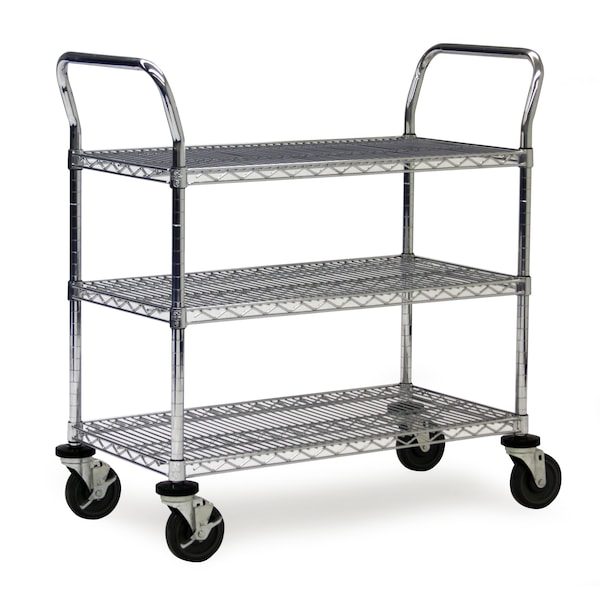 Technibilt Wire Utility Cart, 3Shelf, 24x30x40 RD343CH Zoro